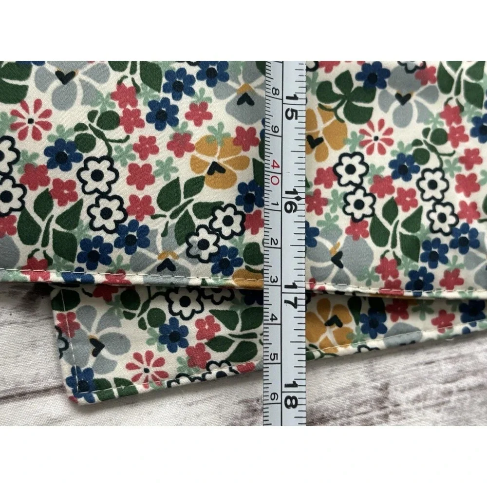 Set Of (2) Zanger Company Polish Pottery floral Green Blue Placemat & Napkin
